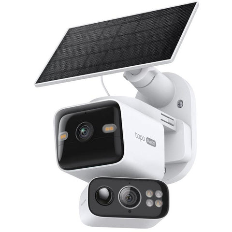 Tapo 2K Solar-Powered Dual-Lens Pan/Tilt Security Camera Kit