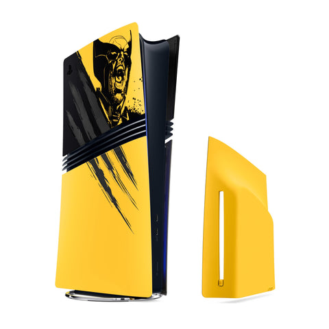 PS5 PlayStation 5 Pro Console Covers (Marvel’s Wolverine Battle Yellow Limited Edition)