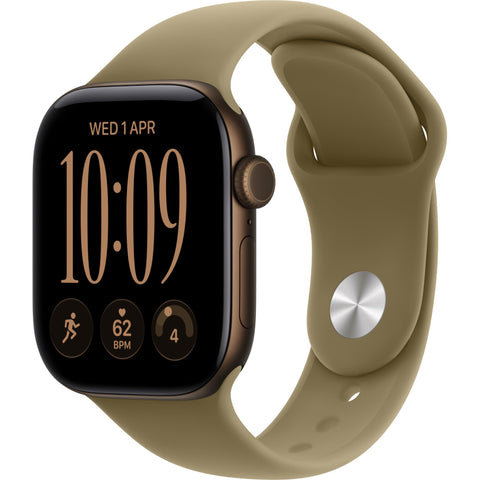 Apple Watch Series 12 GPS 42mm (Dark Bronze Aluminium Case with Olive Sport Band - M/L)