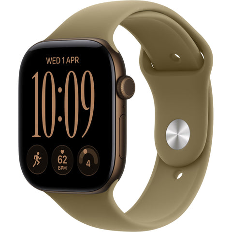 Apple Watch Series 12 GPS 46mm (Dark Bronze Aluminium Case with Olive Sport Band - S/M)