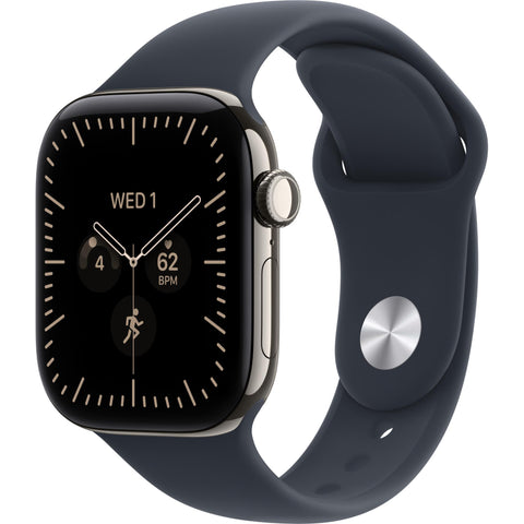 Apple Watch Series 12 GPS + Cellular 42mm (Space Grey Aluminium Case with Navy Blue Sport Band - M/L)