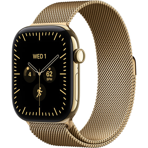 Apple Watch Series 12 GPS + Cellular 42mm (Radiant Gold Titanium Case with Radiant Gold Milanese Loop)