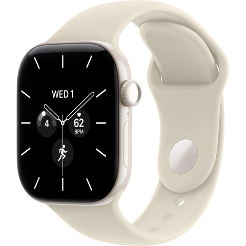 Apple Watch Series 12 GPS + Cellular 42mm (Pearl White Ceramic Case with Sand Sport Band - M/L)
