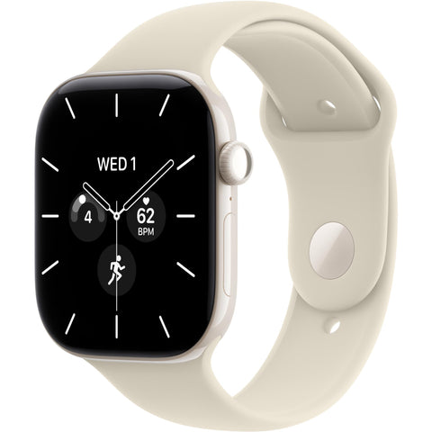 Apple Watch Series 12 GPS + Cellular 46mm (Pearl White Ceramic Case with Sand Sport Band - M/L)