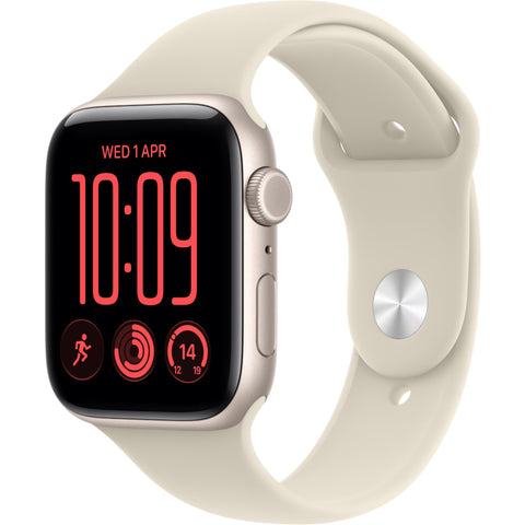 Apple Watch SE 3 GPS + Cellular 44mm (Starlight Aluminium Case with Sand Sport Band - M/L)
