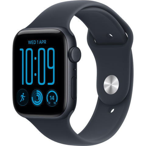 Apple Watch SE 3 GPS + Cellular 44mm (Midnight Aluminium Case with Navy Blue Sport Band - S/M)
