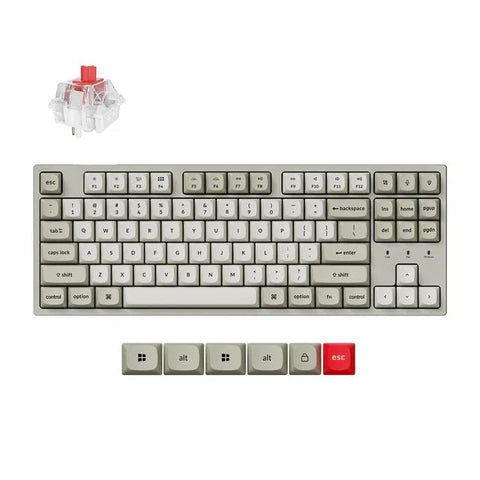 Keychron C1 Pro 8K QMK Wired Custom Mechanical Keyboard (Super RED Switch)
