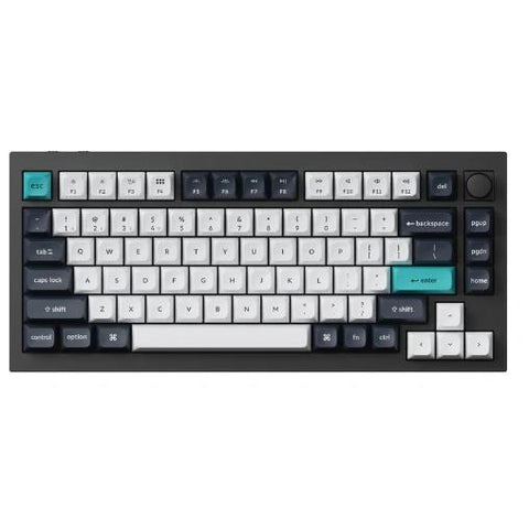 Keychron Q1 Max QMK/VIA Wireless Custom Mechanical Keyboard - Full Assembled Knob, Gateron Jupiter Brown Switch (Carbon Black)