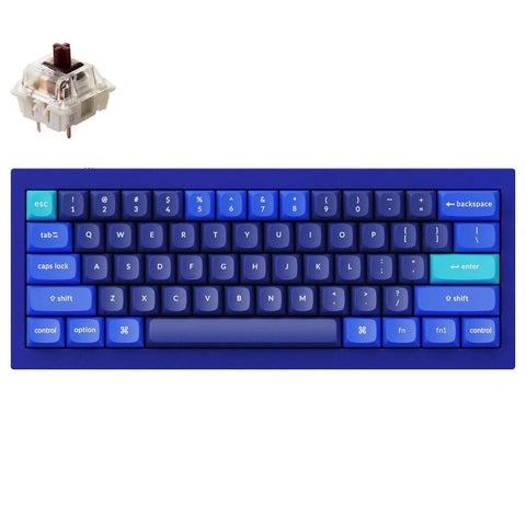 Keychron Q4-J3 60% Layout 61 Key Brown Switch RGB Hot-Swap Wired Keyboard (Blue)