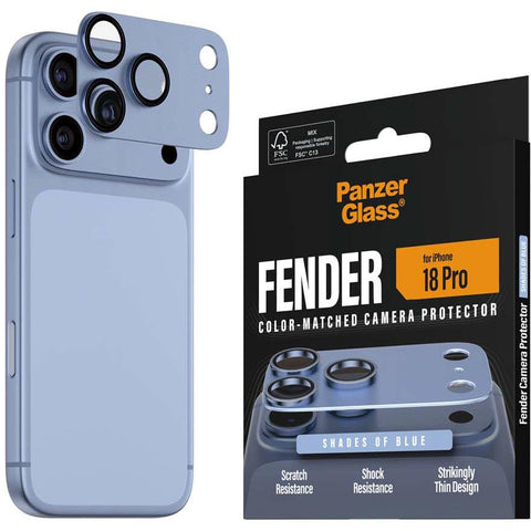 PanzerGlass Fender Camera Protector for iPhone 18 Pro (Italian Blue)