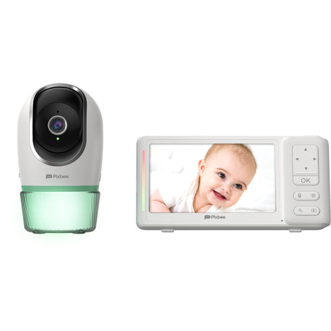 Pixbee Baby Portable Smart 5” 2K QHD Video Monitor with Camera & Nightlight