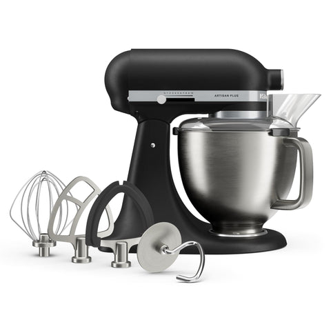 KitchenAid KSM50 4.7L Artisan Plus Tilt-Head Stand Mixer (Matte Black)