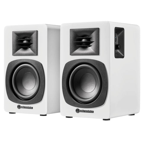 Audio-Technica AT-SP3X Bluetooth Bookshelf Speakers (White)