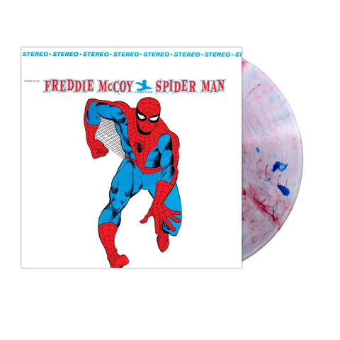 Freddie McCoy: Spider Man (Clear with red and Blue “Spidey” Swirl Vinyl)
